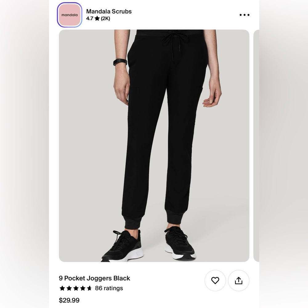 Women’s Black 9-Pocket Joggers